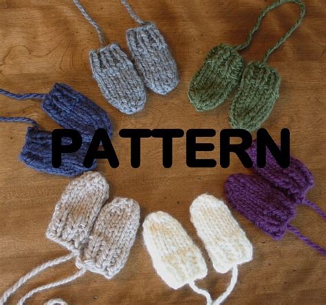 PDF PATTERN Chunky Knit Baby Mittens Thumbless by TrulySimple