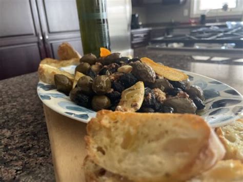 Taste Of The County Roasted Olives With Feta Garlic And Citrus