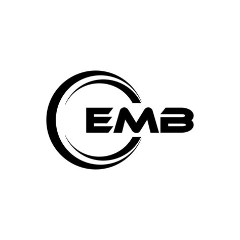 EMB letter logo design in illustration. Vector logo, calligraphy ...