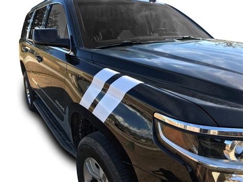 2015 2016 2017 Chevy Tahoe Fender Racing Hash Stripes Decal Overlay Ebay