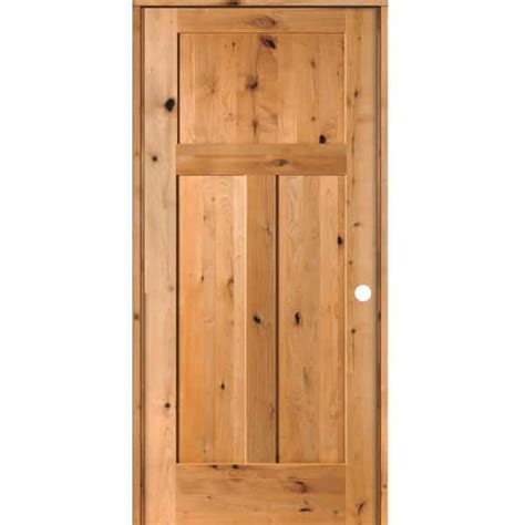 Krosswood Doors In X In Craftsman Knotty Alder Panel Left