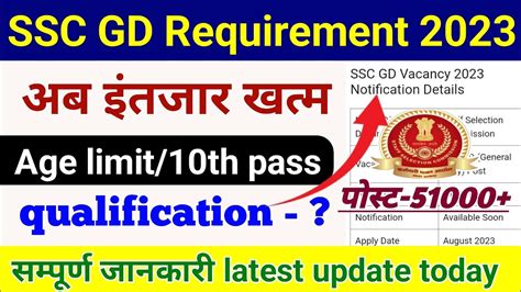 Ssc Gd Requirement Ssc Gd New Vacancy Ssc Gd New Vacancy