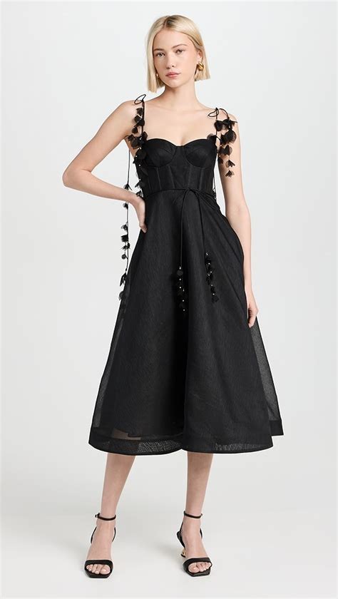 Zimmermann Natura Midi Corset Dress Shopbop