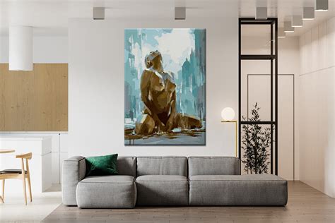 Naked Woman Painting Canvas Decor Naked Woman Wall Art Bedroom Canvas