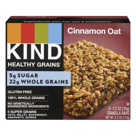 KIND Healthy Grains Granola Bar Cinnamon Oat 5 Bars Gluten Free