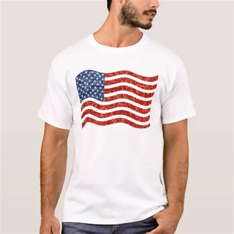 Sequin American Flag T Shirt Zazzle