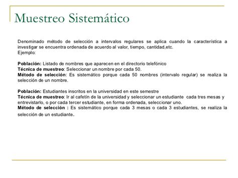 Conocimientos MetodolÓgicos 2 2016 Muestreo Sistemático Y Sus Errores