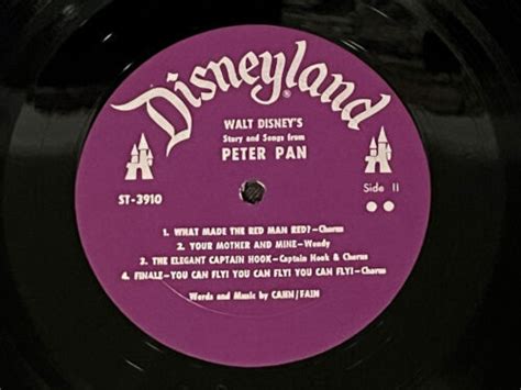 Walt Disney Peter Pan Vinyl Record Lp Storybook Disneyland