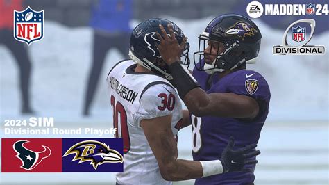 Madden 24 Ravens Vs Texans Divisional Round Playoff Game Full