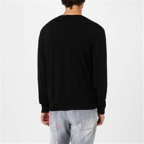 Dsquared2 D2 Leaf Jumper Men Black Flannels