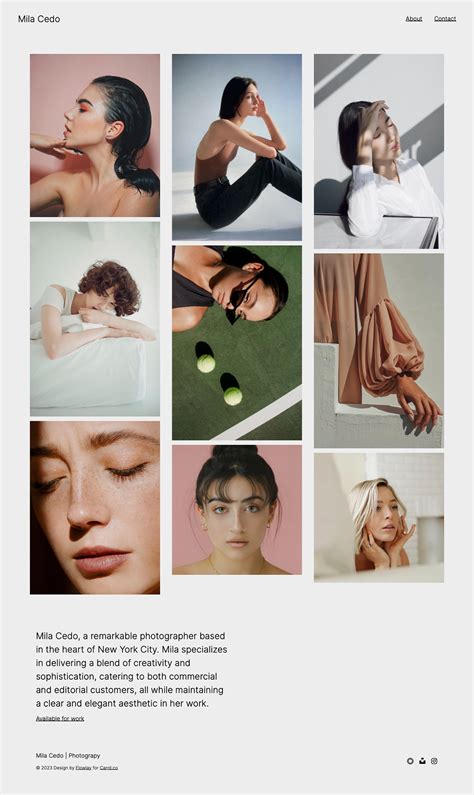 Free Minimal Portfolio Carrd Template :: Behance