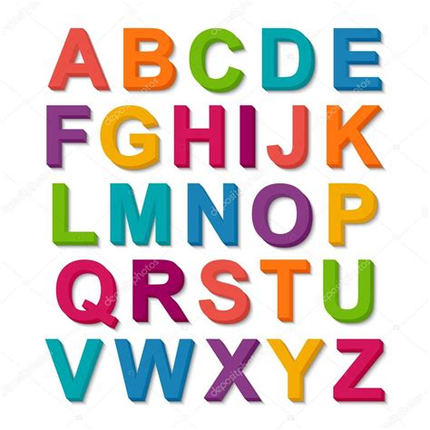 Set Of 3D Colorful Alphabet Stock Vector Alexdndz 69061243