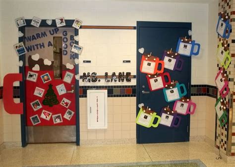 Winter Classroom Door Hot Cocoa Winter Door Decorations Iron Door