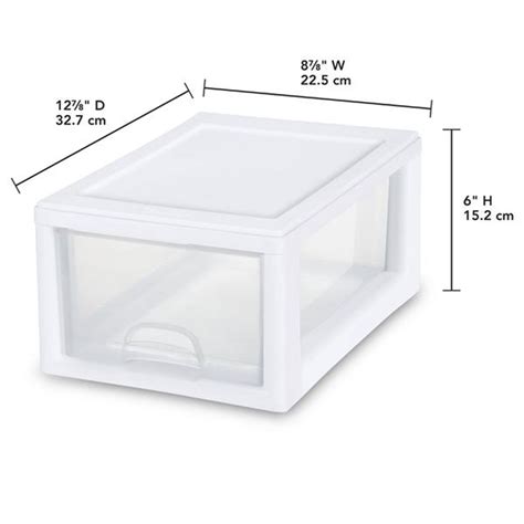 Sterilite Modular Stacking Storage Drawer Container Closet 6 Pack