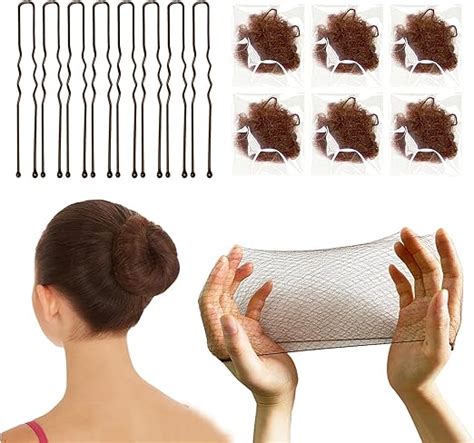 Filet Chignon Danse Set 50 Pièces Filets À Cheveux Invisibles Maille