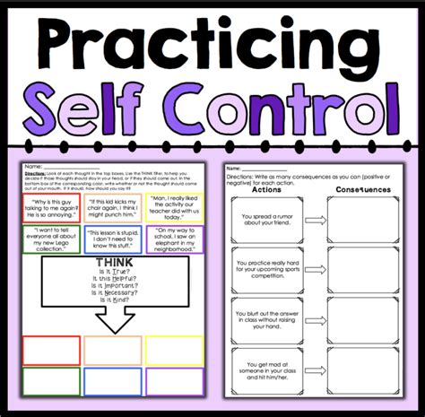 Impulse Control Worksheets Printable Peggy Worksheets