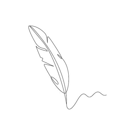 Pluma de pluma vectorial continua de una línea de arte dibujo sobre