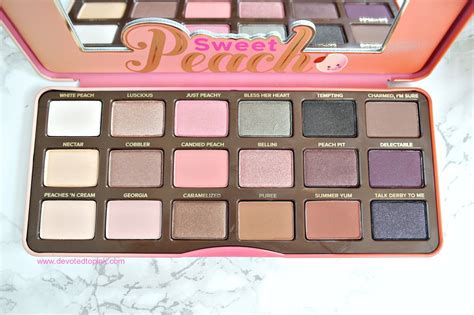 Too Faced Sweet Peach Palette Review With Swatches Devoted To Pink