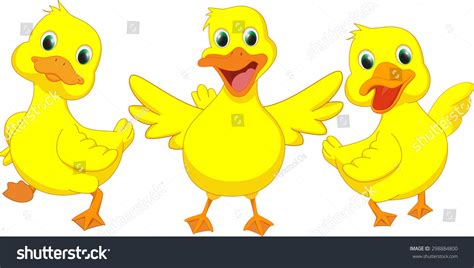 Happy Duck Cartoon Stock Vector Royalty Free 298884800 Shutterstock