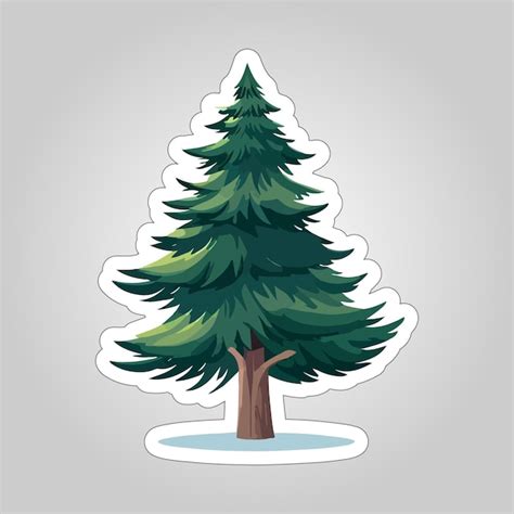 Premium Vector | Panoramic pine tree sticker designs perfect for ...