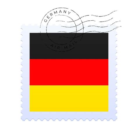 Germany Postage Mark National Flag Postage Stamp Isolated On White 3261055 Vector Art At Vecteezy