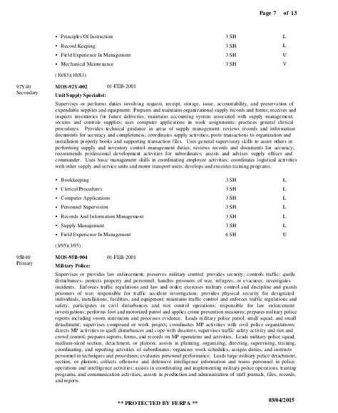 My Joint Service Transcript (JST) - Army