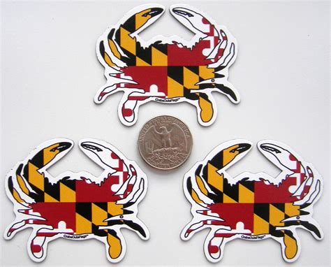 Maryland Crab Outa Flags Decal Or Magnet