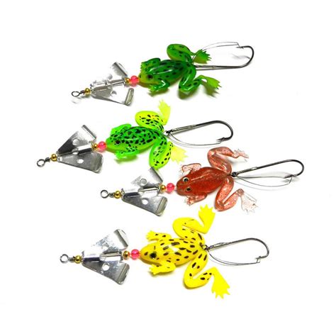 Buy 8cm 6g Soft Rubber Frog Fishing Lure Bass Crank Bait Spinner Spoon