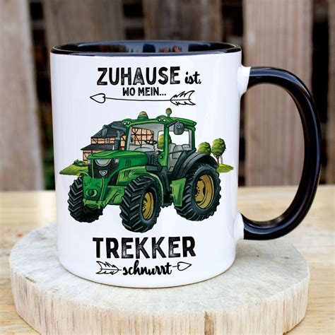 Tasse Becher Mit Spruch Zuhause Ist Wo Mein Trekker Schnurrt Tassemotiv