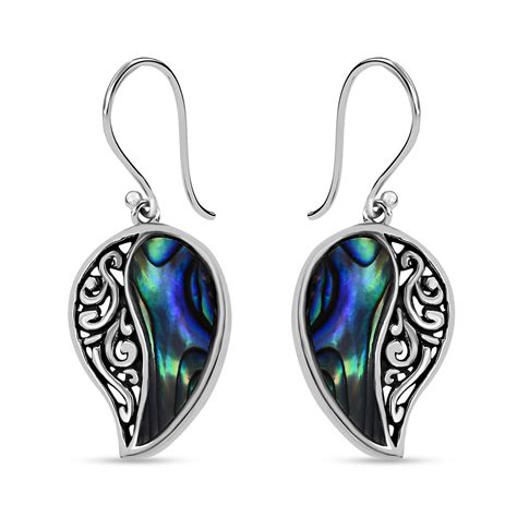 Royal Bali Kollektion Abalone Muschel Ohrringe Silber Shoplc