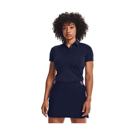 Under Armour Ladies Zinger Short Sleeve Polo Midnight Navy Clothing