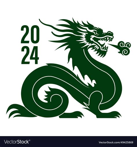 Dragon full body side view silhouette Royalty Free Vector