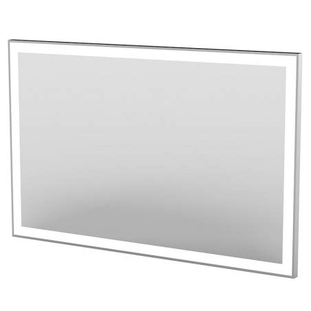 Miroir LED rétro éclairé encadré dépoli rectangulaire et antibuée 140 x