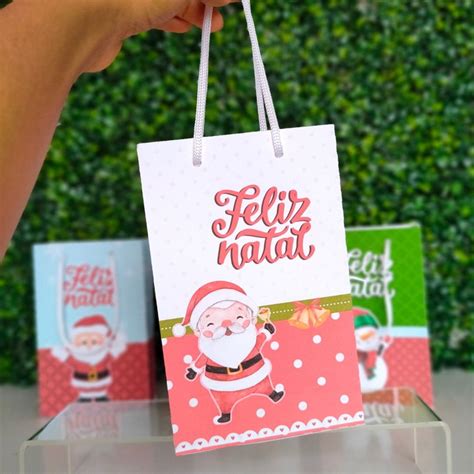 Sacolinha P Feliz Natal Papai Noel Elo Produtos Especiais