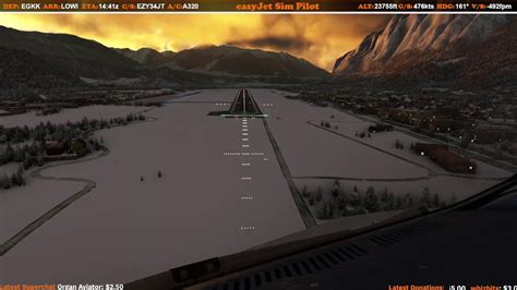 LIVE Cat C Airfield Innsbruck Easyjet A320 Real Ops Flight Fenix