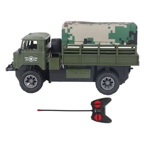 Camion militaire télécommandé PWSHYMI tente amovible jouet RC 4