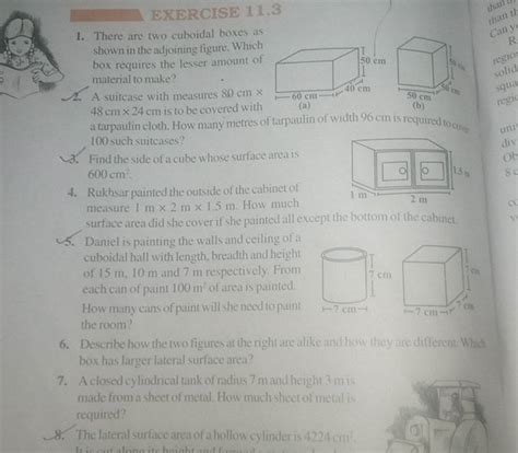 1 There Are Two Cuboidal Boxes As Shown In The Adjoining Figure Which B