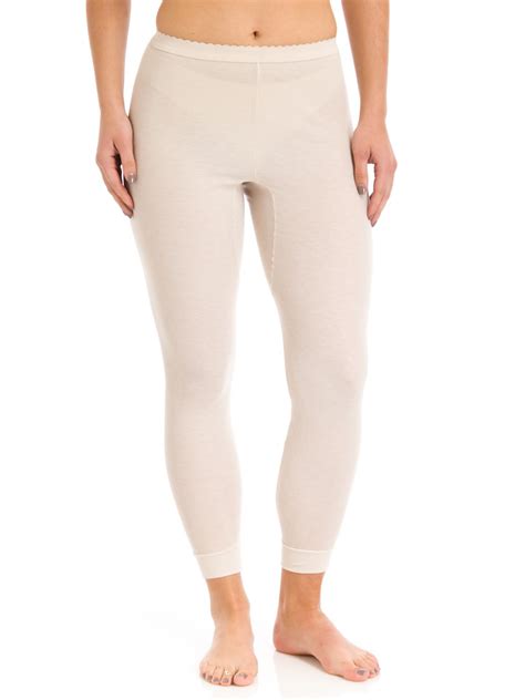 Indera Mills Women S Silvadur Performance Rib Knit Thermal Pants Nude