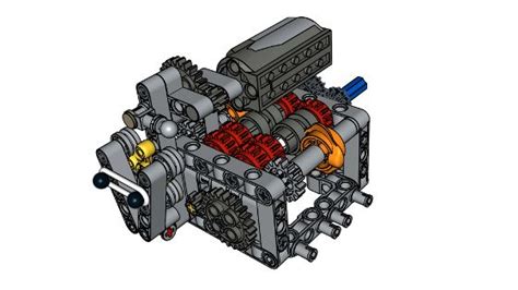 4 Speed Sequential Transmission With Chiron Selectors Lego Technic