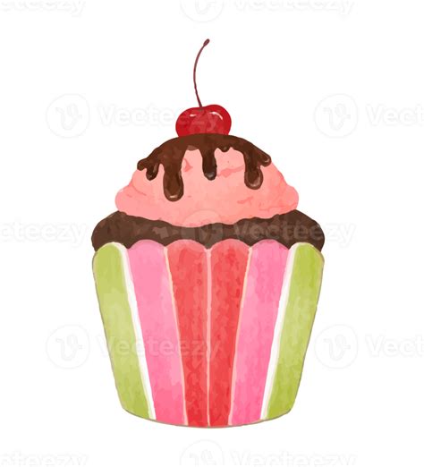 Cupcake Dessert Bakery Watercolor Png