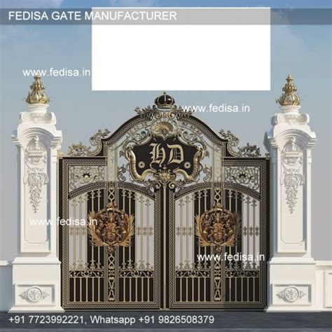 Gate Design Wall With Gate Design Gate Design Angle Bar Main Gate Round ...