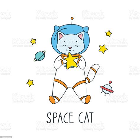 Space Cat Stock Illustration Download Image Now Adventure Animal