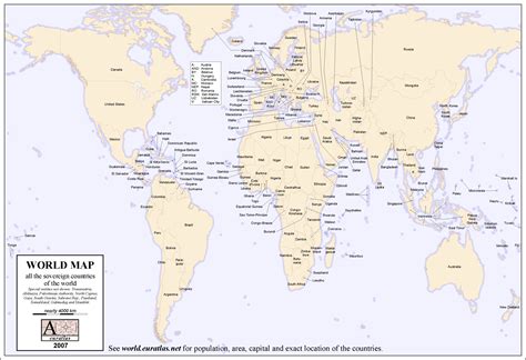 Labeled Map Of The World - Map