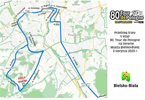 Utrudnienia Podczas Tour De Pologne W Bielsku Bia Ej Mapa Trasa