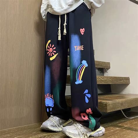 Graffiti Print Hip Hop Casual Pants Helloice Apparel