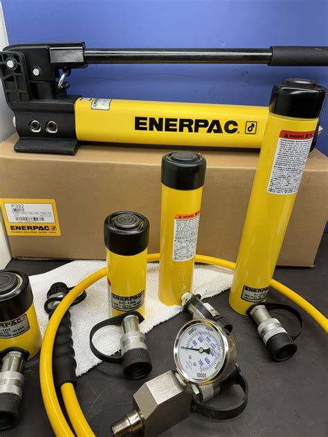 Enerpac 10 Ton Hydraulic Cylinder Lift Set Rc102 Rc104 Rc106 Rc 1010 P392 Ebay