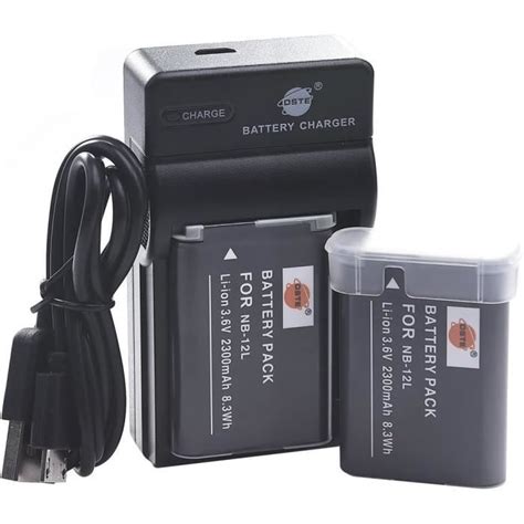 Nb 12L Li Ion Batterie 2 Pack Et Chargeur Usb Costume Compatible Pour