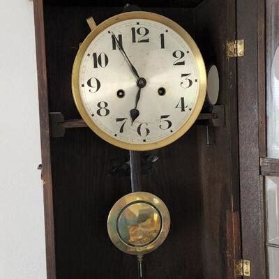 Antique German Gustav Becker GB Wall Clock P35 Movement EstateSales Org