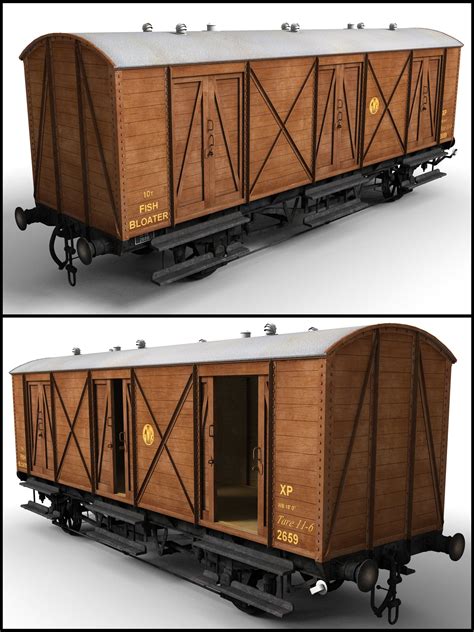 GWR Bloater Fish Van 3D Models DryJack