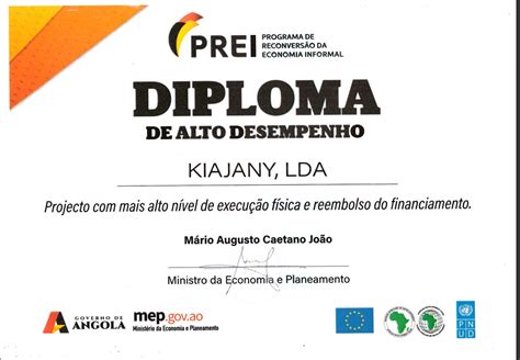 Diploma De Alto Desempenho Prei Kiajany Bussiness Corporation